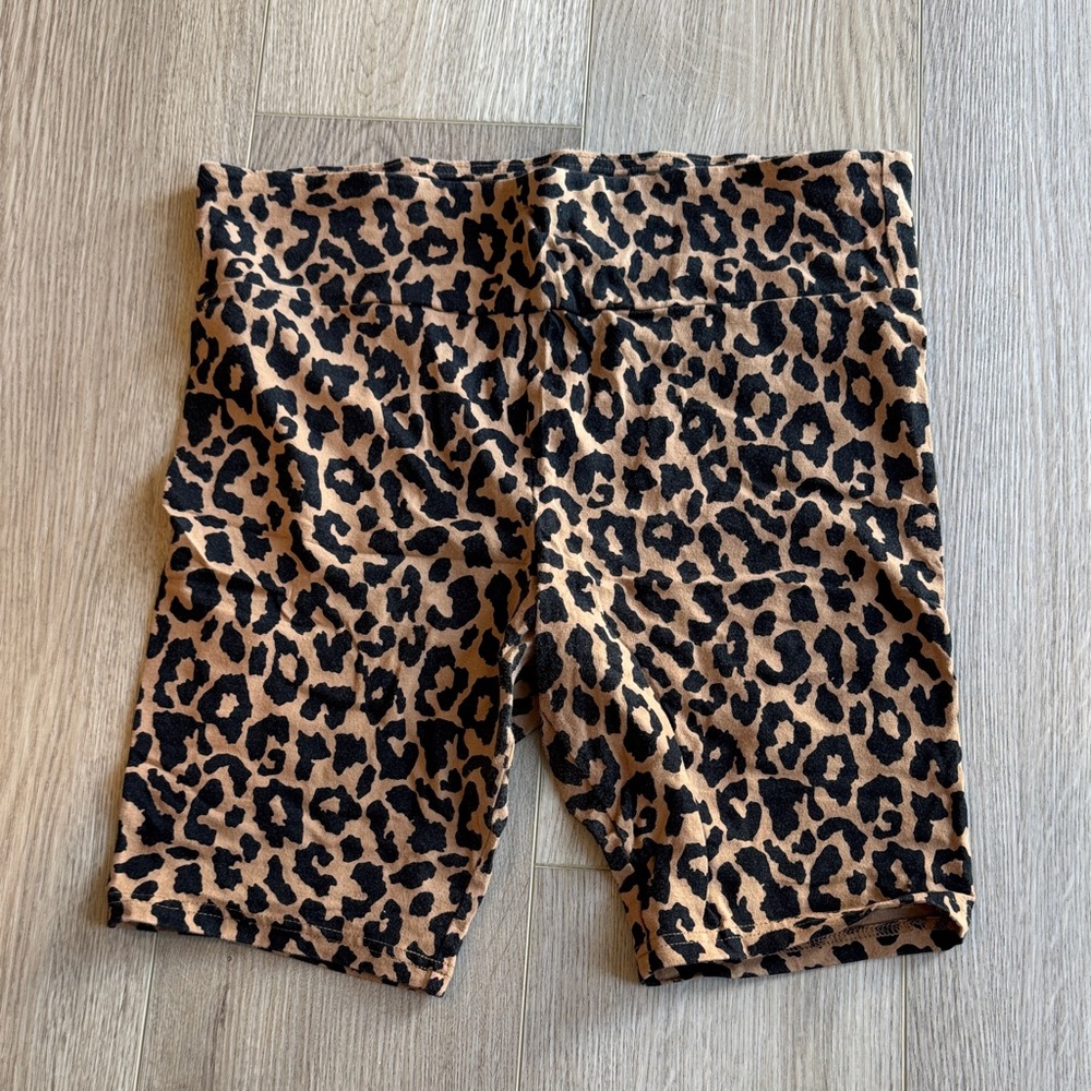 Leopard Print Biker Shorts